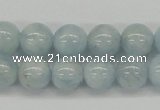 CAQ110 15.5 inches 10mm round A grade natural aquamarine beads