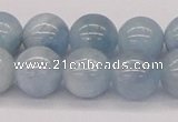 CAQ119 15.5 inches 14mm round AA grade natural aquamarine beads