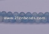 CAQ121 15.5 inches 4mm round AAA grade natural aquamarine beads