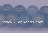 CAQ126 15.5 inches 14mm round AAA grade natural aquamarine beads