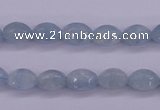 CAQ132 15.5 inches 7*10mm faceted rice natural aquamarine beads