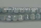 CAQ134 15.5 inches 7*7mm lantern natural aquamarine beads