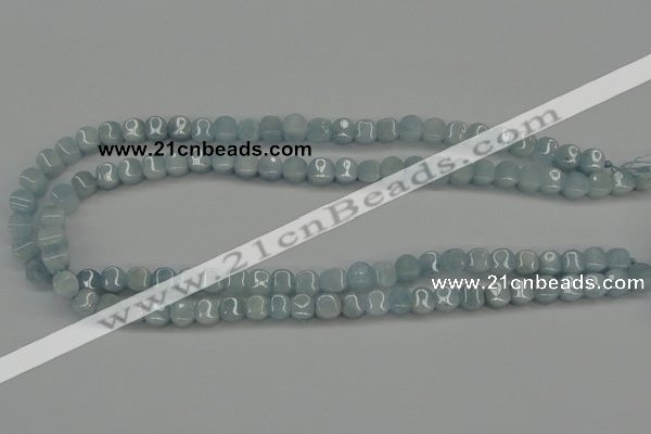 CAQ134 15.5 inches 7*7mm lantern natural aquamarine beads