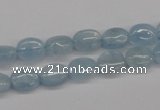 CAQ142 15.5 inches 8*10mm oval natural aquamarine beads wholesale