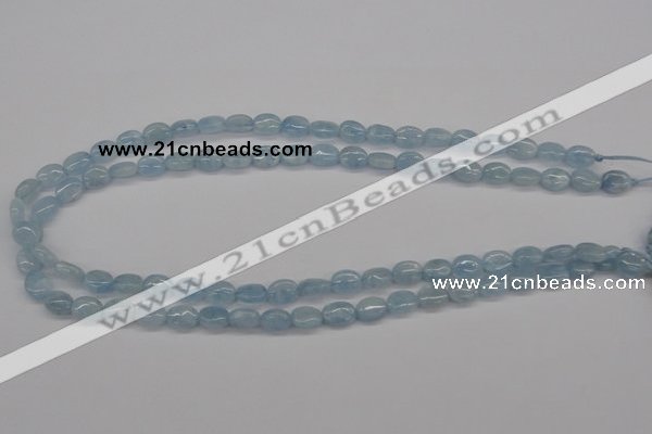 CAQ142 15.5 inches 8*10mm oval natural aquamarine beads wholesale