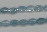 CAQ143 15.5 inches 8*10mm oval natural aquamarine beads wholesale