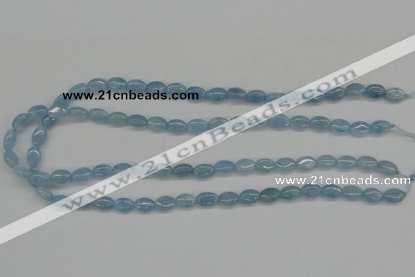 CAQ143 15.5 inches 8*10mm oval natural aquamarine beads wholesale