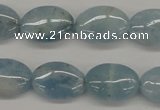 CAQ145 15.5 inches 13*18mm oval natural aquamarine beads wholesale