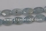 CAQ146 15.5 inches 8*12mm faceted oval natural aquamarine beads