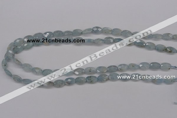 CAQ146 15.5 inches 8*12mm faceted oval natural aquamarine beads