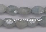 CAQ158 15.5 inches 12*14mm octagonal natural aquamarine beads