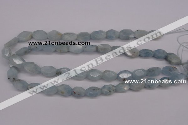 CAQ159 15.5 inches 12*16mm octagonal natural aquamarine beads