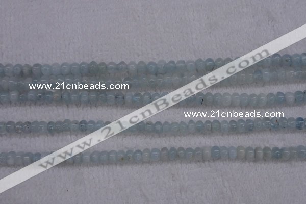 CAQ161 15.5 inches 3*4mm rondelle natural aquamarine beads