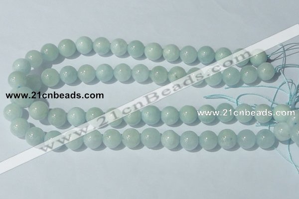 CAQ204 15.5 inches 13mm round natural aquamarine beads wholesale