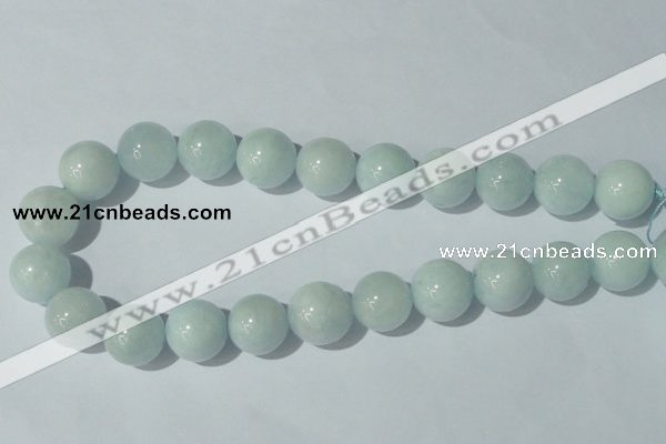 CAQ207 15.5 inches 18mm round natural aquamarine beads wholesale