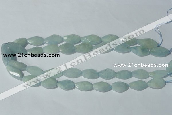 CAQ213 15.5 inches 14*22mm twisted natural aquamarine beads