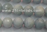 CAQ225 15 inches 12mm faceted round aquamarine beads wholesale