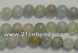 CAQ252 15.5 inches 8mm round aquamarine beads wholesale