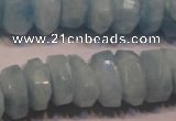 CAQ315 15.5 inches 6*15mm – 10*18mm faceted nuggets aquamarine beads