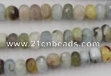CAQ351 15.5 inches 6*8mm faceted rondelle natural aquamarine beads