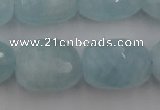 CAQ416 15.5 inches 18*25mm faceted nuggets natural aquamarine beads