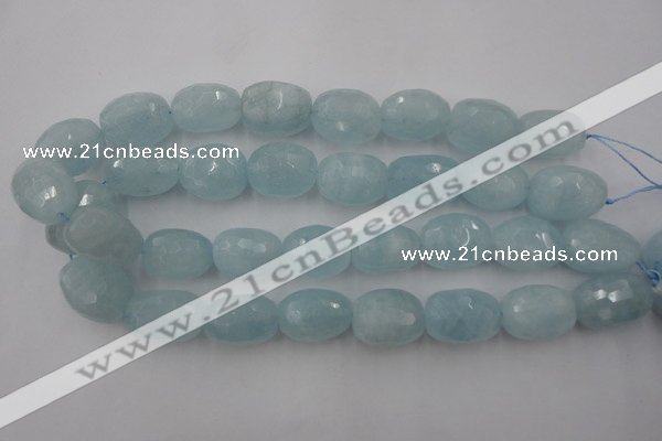 CAQ416 15.5 inches 18*25mm faceted nuggets natural aquamarine beads