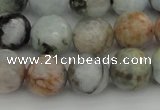 CAQ423 15.5 inches 12mm faceted round natural aquamarine beads