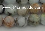 CAQ424 15.5 inches 14mm faceted round natural aquamarine beads