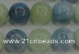 CAQ474 15.5 inches 14mm round natural aquamarine beads