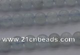 CAQ500 15.5 inches 4mm round natural aquamarine beads