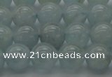 CAQ502 15.5 inches 8mm round natural aquamarine beads