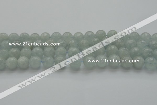CAQ503 15.5 inches 10mm round natural aquamarine beads