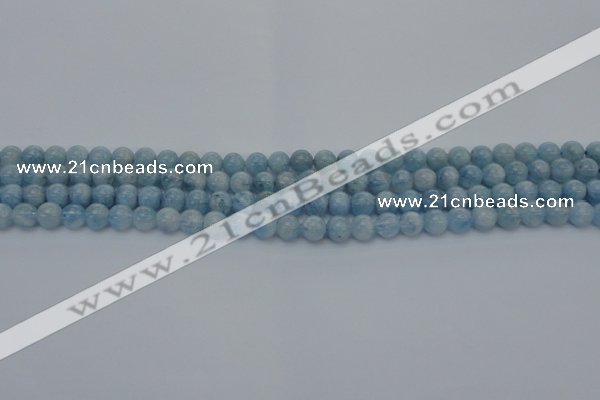 CAQ508 15.5 inches 4mm round A+ grade natural aquamarine beads