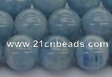 CAQ514 15.5 inches 14mm round A+ grade natural aquamarine beads