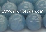 CAQ523 15.5 inches 14mm round AA grade natural aquamarine beads