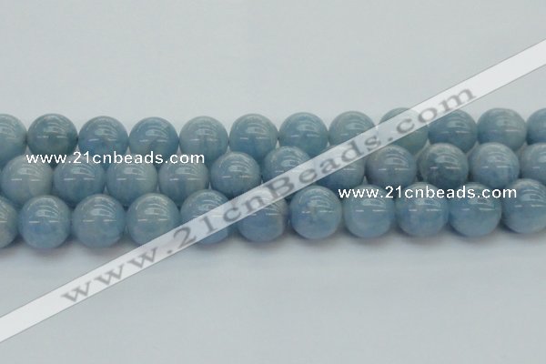 CAQ523 15.5 inches 14mm round AA grade natural aquamarine beads