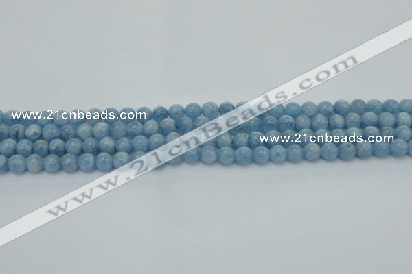 CAQ525 15.5 inches 4mm round AA+ grade natural aquamarine beads