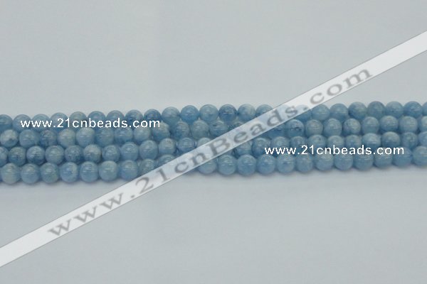 CAQ526 15.5 inches 5mm round AA+ grade natural aquamarine beads