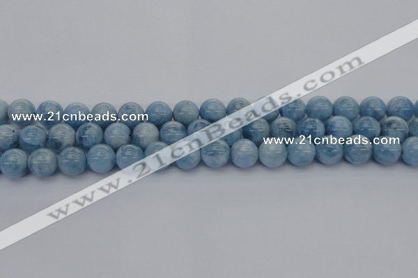 CAQ530 15.5 inches 10mm round AA+ grade natural aquamarine beads