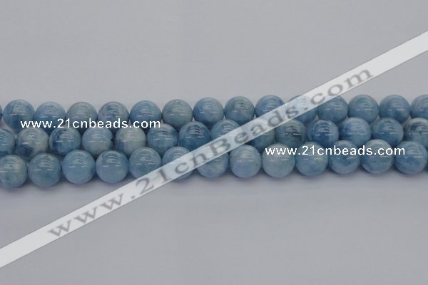 CAQ531 15.5 inches 12mm round AA+ grade natural aquamarine beads