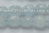 CAQ54 15.5 inches 10*15mm nugget natural aquamarine gemstone beads