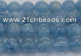 CAQ544 15.5 inches 6mm round AAAA grade natural aquamarine beads