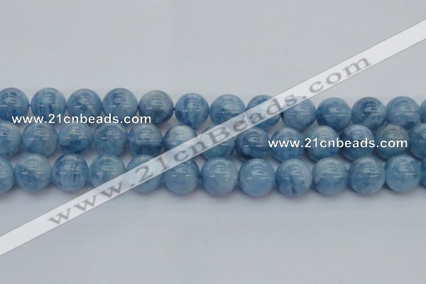 CAQ548 15.5 inches 14mm round AAAA grade natural aquamarine beads