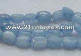 CAQ55 15.5 inches 8*9mm nugget natural aquamarine gemstone beads