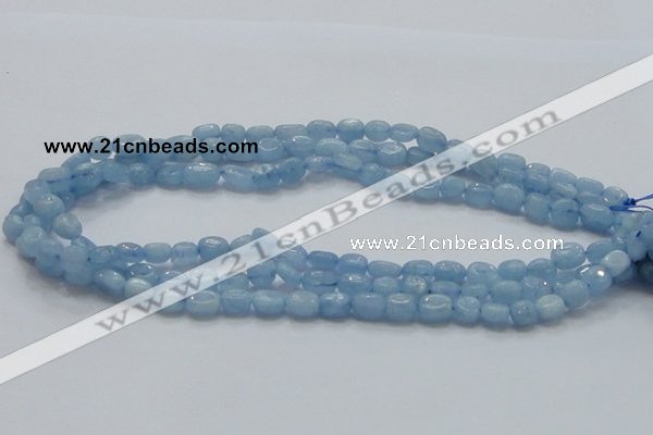 CAQ55 15.5 inches 8*9mm nugget natural aquamarine gemstone beads