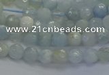 CAQ551 15.5 inches 4mm faceted round natural aquamarine beads