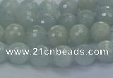 CAQ559 15.5 inches 4mm faceted round natural aquamarine beads