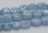 CAQ56 15.5 inches 9*12mm nugget natural aquamarine gemstone beads