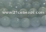 CAQ560 15.5 inches 6mm faceted round natural aquamarine beads