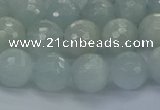 CAQ561 15.5 inches 8mm faceted round natural aquamarine beads